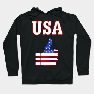 USA Thumbs Up American Flag Hoodie